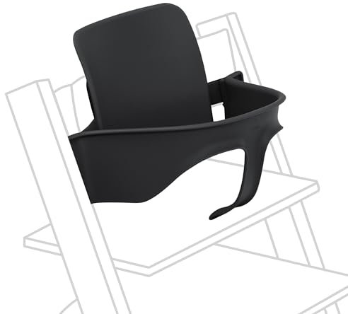 Tripp Trapp Baby Set 2 de Stokke, Negro - Ideal para bebés de 6 a 36 meses - Convierte la silla Tripp Trapp (fabricadas después de mayo 2003) en una cómoda trona