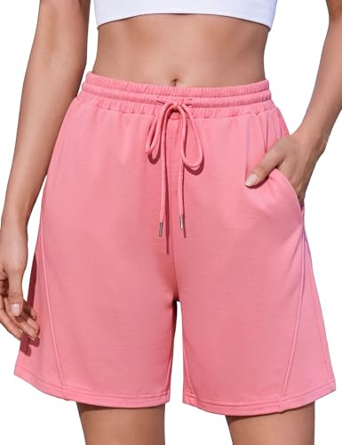 Litherday Pantaloncini Donna Estivi Cotone Shorts Sportivi Pantaloni Corti Shorts da Yoga Donna Sportivi con Tasche per Casa Casu