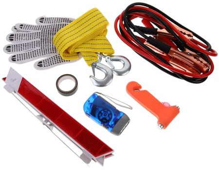 ULTECHNOVO 1 Juego Kit de Herramientas de Emergencia para Automóvil Set Multifuncional de Accesorios de Vehículo Incluye Herramientas Esenciales y Práctico para Situaciones Inesperadas la