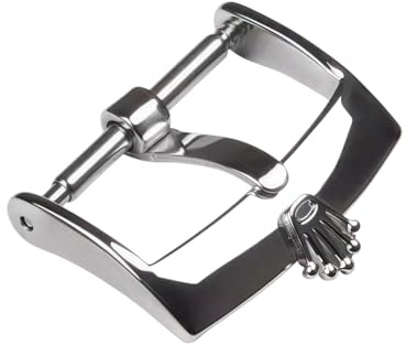 ROUHO Fermo Ricambio Cinturino d’Orologio 316L Acciaio Inossidabile Cerniera con Perno Accessori Orologici per ROLEX Submariner series - Argento 16mm