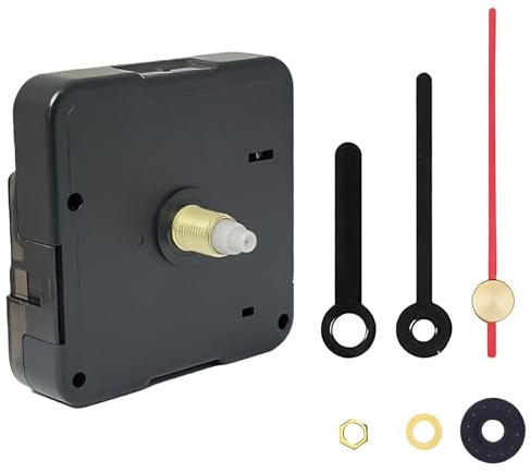 Clock Mechanisms Battery Powered, Silent Quartz Clock Mechanism Movement Kits High Torque Long and Short Shaft DIY Quartz Wall Clock Mechanisms Replacemen Repair Parts Precise Timekeeping 16mm