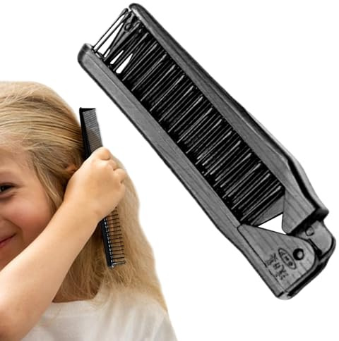 Pieghevole – Spazzola per capelli pieghevole per viaggiare, comodo pettine per lo styling compatto, strumento di cura multifunzionale, design adatto ai bambini ragazze ragazzi | Perfetta per la
