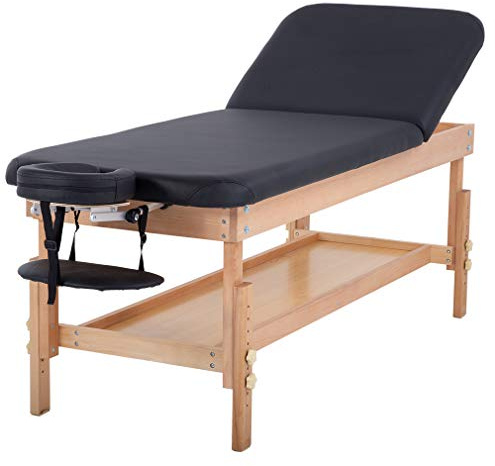BestMassage Massage Table 28 inchs Wide Massage Bed Lash Bed Height and BackRest Adjustable Fixed Type Heavy Duty Spa Bed for Medical Recovery Professional Massage Family Physical Therapy