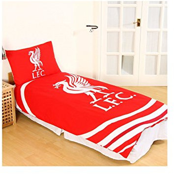 Offizielle Liverpool-FC-Fußballbettwäsche Bettwäsche-Set Wendbar, 48 % Baumwolle / 52 % Polyester, Bedding - Pulse Duvet, Einzelbett