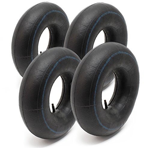 Wiltec 4x Standard Schlauch für Reifen Größe 3.50-8, bis 130 kg Traglast, mit geradem Ventil TR13 für Schubkarren, Sackkarren und E-Scooter