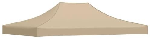 vidaXL Techo de Carpa para Celebraciones Cenador Toldo Cubierta Superior Carpa Plegable Jardín Patio Marquesina Fiesta Beige 4,5x3 m 270 g/m²