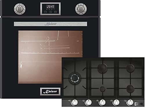 Kaiser Set de cuisine EG 6374 SP + KCG 9387, Four à gaz autarcique, 79L+90cm,Cuisinière encastrable