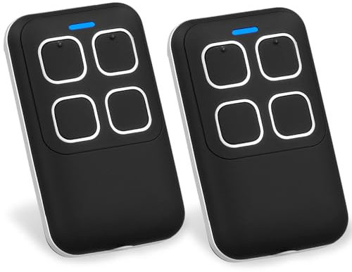 Vusddy 2 Pièces Télécommande De Porte De Garage 868 MHz,Compatible 868 MHz,Télécommande Radio 4 Canaux,Ouvre-Porte De Garage Universel 868 MHz