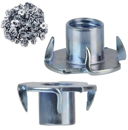 Einschlagmuttern M4 bis M10 mit 4 Einschlagspitzen, verzinkt Chrom Gewindemutter (50, M6 x 9 mm)