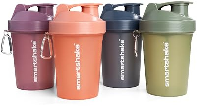 Smartshake 4 Pack Protein Shaker Bottle | Silent Mixing, Leak-Proof Shaker Bottle | Shaker Cups For Protein Shakes | Gym Shaker Bottle | Durable, Bpa-Free, Dishwasher Safe (Multicolor Lite, 400 ml)