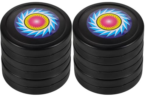 BIUDECO Kinderhockey Pucks 6 Stück Hallenhockey Puck Straßenhockey Bälle Kunststoff Schwarz Trainingszubehör Für Indoor Outdoor Für Kinder Erwachsene Verbesserung Der