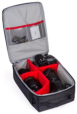 G-raphy Kamera-Einsatztasche, Trennwand, Kamera-Objektivtasche für DSLR-, SLR-Kameras usw., Objektive, Blitze, machen Sie Ihre eigene Kameratasche, grau, Kameratasche