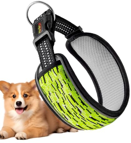 Collar De Perros Packéed, Cuello Suave Para Perros, Cuello De Cachorro Transpirable Para La Protección Del Cuello: La Cinta Reflectante Interior Al Aire Libre Utiliza El Collar Ajustable Para Caminar,