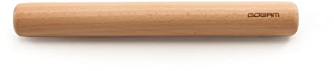 GOBAM Wood Rolling Pin, Small - Dough Roller for Pasta, Cookies, Pie, Pizza, Chapati, Fondant, Rolling Pins for Baking, Bread Making Tools and Supplies - 11 x 1.38 Inches
