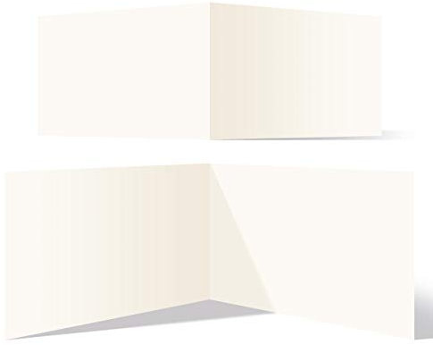 50 Blanko Klappkarten hoch DIN A6 148 x 105 mm Naturpapier 300 g/qm Set Papier wählbar