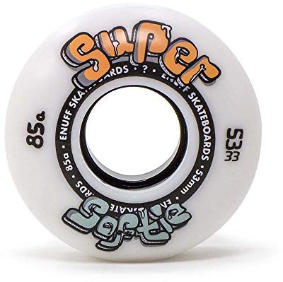 ENUFF Unisex-Erwachsene Super Softie Wheels Räder, Weiß, 53 mm