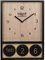 Holz Uhr mit Kalender, ca. 39,5 x 28 cm, batteriebetrieben, inklusive runde Holzscheiben mit Zahlen und Monaten