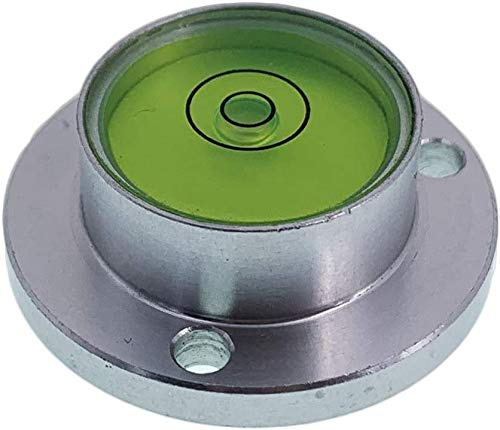 UMEI Livella a bolla d'aria circolare in alluminio, tipo piastra flangia D30mm, verde, 30*11 mm, spessore 2mm, 1pc, per misurazione orizzontale e correzione