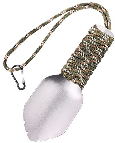 Llana de Senderismo Ultraligera y Pala de Camping – Herramienta de Senderismo y jardín, Pala pequeña para Maceta, Dos de Espadas para Uso al Aire Libre