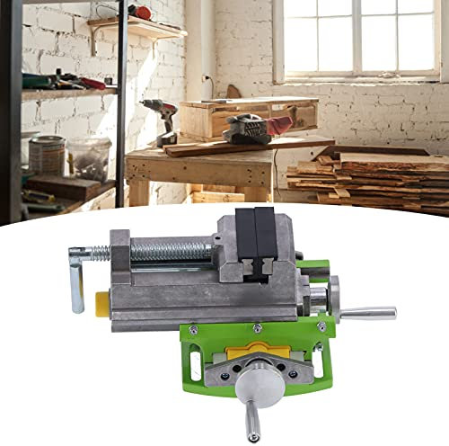 Étau Croisé de 3 Pouces, étau de Perçage à Glissière Croisée étau de Machine à Fraiser les Métaux avec 2 Poignées Rotatives 155 X 230 X 130 Mm