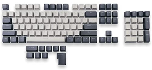 MOUNTAIN Mineral PBT Double Shot Tastenkappen-Set für MX-Schalter, OEM-Profil, 113 Tasten, US-ANSI + ISO Addon (Obsidian A)