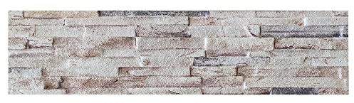 Dundee Deco 3D Wall Panels Brick Effect - Cladding, Beige Pink Brown Stone Look Wall Paneling, Styrofoam Facing for Living Room, Kitchen, Bathroom, Balcony, Bedroom, Set of 14, Covers 37 sq ft