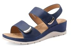 QUEEN HELENA Sandali Sportivi con Stretch con Sottopiede Ortopedico Donna BZ395 (BZ395 Blu, Sistema Taglie Calzature EU, Adulto, Donna, Numero, Media, 40)