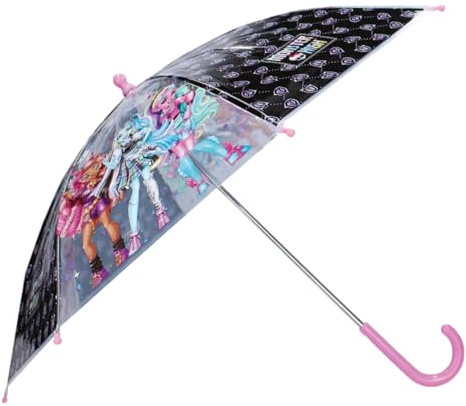 Vadobag Ombrello nero e trasparente | Monster High | Ombrello per bambini