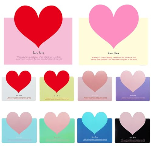 COYUN 10 Piezas tarjeta de amor, regalo aniversario boda, tarjeta de cumpleaños para el hombre mujer marido esposa novia tarjetas de cumpleaños, Niño, Amigo, Novias, Aniversario