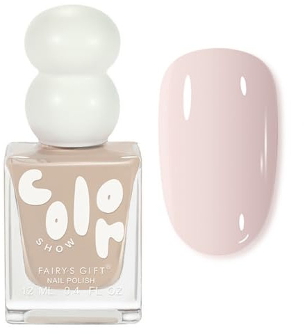 Nude Nail Polish - Quick Drying Nail Polish - Light Pink Nail Varnish - Nude Neutral Color Breathable Long Lasting No Need UV Nail Paint for DIY Nail Art Manicure at Home