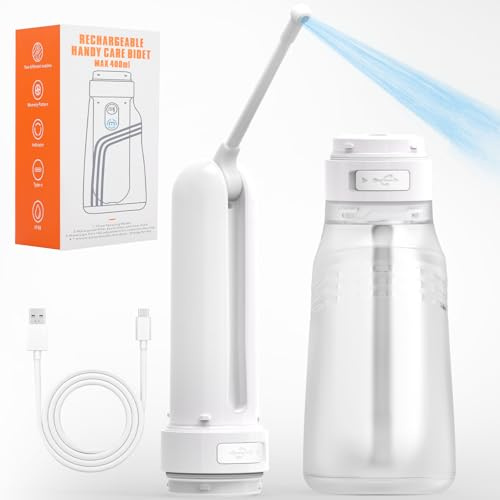 Texpot Portable Bidet for Travel with 400ml Bottle, 3 Pressure Modes