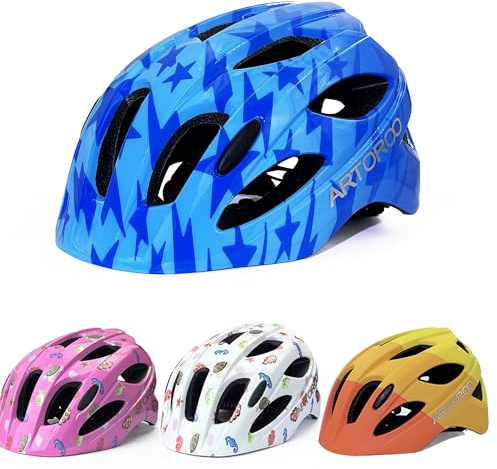ARTOROO Kids Bike Helmet Toddler Helmet for Child Ags 4/5/6/7/8 Years Old,Sizes Adjustable Kid Bicycle Helmets Ages 5-8/8-14,Skateboard Helmets for Youth Boys and Girls (Blue)