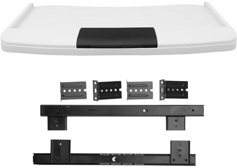 PartyKindom Bandeja para Teclado de Oficina Organizador de Escritorio Bandeja Deslizable para Guardar Teclado y Mouse Debajo Mesa Material de Oficina