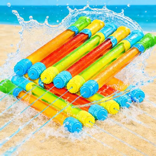 12 Pezzi Pistola Ad Acqua,42-70cm Pistole Ad Acqua Piccole Portata 6-7 metri,Giocattolo da Spiaggia per L'estate Applicabile a Festa in Piscina,Spiaggia,Giardino (3 Colori)