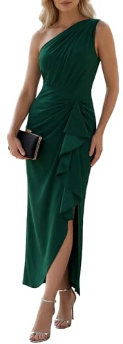 Ever-Pretty Robe de Soirée Chic Col Asymétrique sans Manche Tricot Maxi Robe Fourreau EE02669