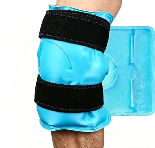 jutyum återanvändbara kylkuddar för knän, kall varm kompress, kylmanschett, elastiskt kylbandage mot ledvärk, svullnad och blåmärken för sport och rehabilitering