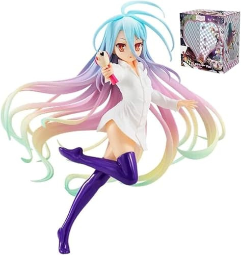 TydfhSHR No Game No Life Shiro Figure Action Figure/Anime Figure/Painted karaktär Modell/Leksaksmodell/PVC/Anime Samlare Artikel 16 cm/6,3 tum