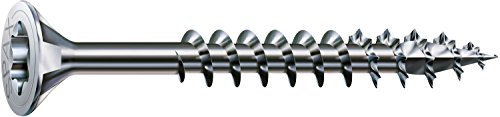 SPAX 191010801605 WIROX a3j, Tornillo de construcción, T-Star Plus, cabeza avellanada, rosca parcial, 4 corte, 8 x 160 mm