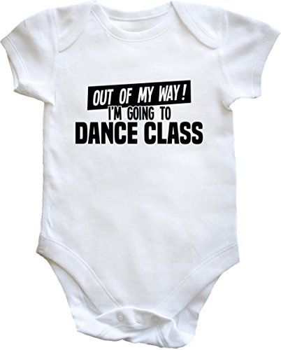 Hippowarehouse Out of My Way I'm Going to Dance Class Baby Vest Bodysuit (Short Sleeve) Boys Girls White