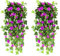 Souarts Artificial Wisteria Basket for Hanging Basket Fake Flowers Hanging Flower Wedding Bouquet Indoor Outdoor Decor