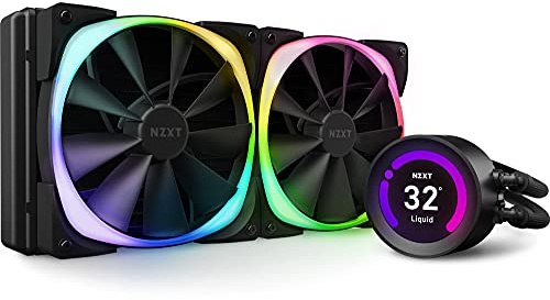 NZXT Kraken Z63 RGB 280mm - RL-KRZ63-R1 - AIO RGB CPU Wasserkühlung - Anpassbares LCD Display - Verbesserte Pumpe - RGB-Anschluss - Aer RGB 2 120mm Lüfter (2 im Lieferumfang)