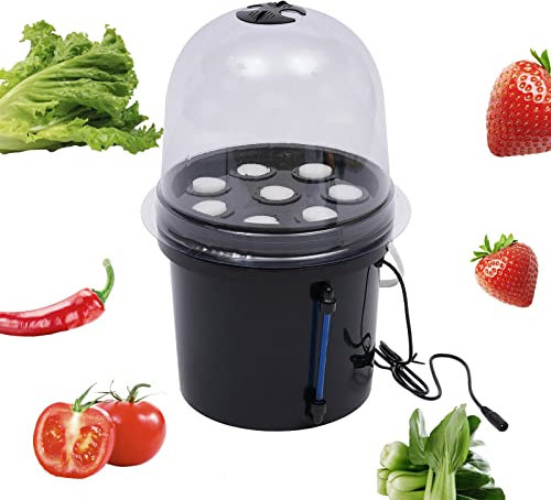 Zimmergewächshaus Anzuchtschale, 5L 8 Löcher Aeroponisches Vermehrungsset Mini Anzuchtkasten Pflanzen Aeroponic Hydroponic Setzling Klonsystem