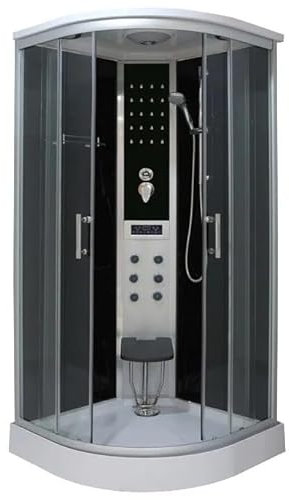 Bagno Italia Cabina de ducha de hidromasaje 100 x 100 con sistema Quickline