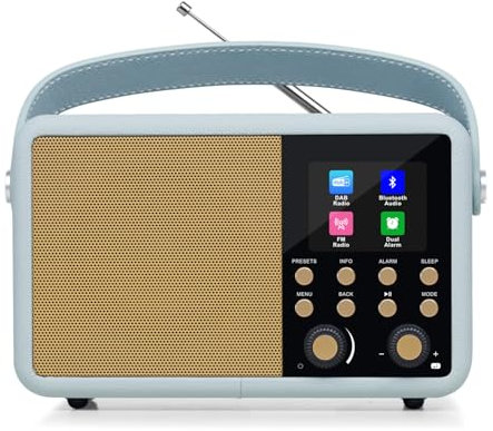 LEMEGA Class Finesse DAB+ Digital Radio with Colour Display – Premium Bluetooth Radio Alarm Clock with 60 Presets, Long Battery Life, Headphone Jack, Mains & Battery Powered, Rich Audio