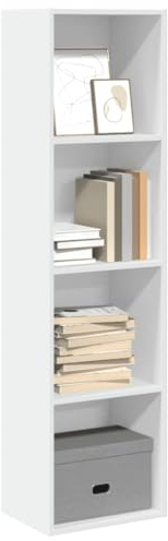 Myheimly Bücherregal Standregal Aktenregal Wandregal Raumteiler Regal Raumtrenner Büroregal Mehrzweckregal Weiß 40x30x152 cm Holzwerkstoff