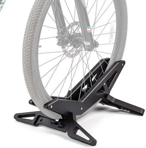 KONG MING CAR Fahrradständer - Universal Boden Fahrradständer für Mountainbike/Rennrad- Kompatibel mit Reifenbreiten 30–80 mm, ABS mit Gummifüßen (20kg Tragkraft)