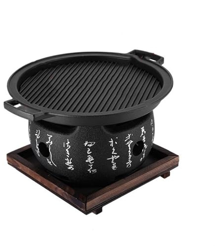 Kolgrill, inomhusgrill, non-stick minigrill rökfri japansk kolspis, liten bordsgrill familjegrill bärbar bordsgrill för kamera