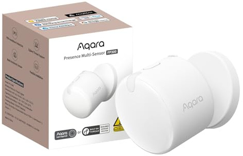 Aqara Détecteur de Présence sans Fils 5-en-1 FP300, Thread/Zigbee | Radar mmW+PIR,Détection de Mouvement/Présence/Lumière/Température/Humidité,Compatible Apple Home,Alexa,Home Assistant,Google