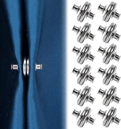 LIUYIDM magneter för gardiner 12 par duschdraperi vikter | Magnetisk gardin förhindrar förlust, duschdraperi magnet för sovrum, badrum kontorsgardiner