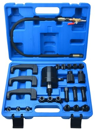 Zoomtools 24 TLG pneumatisk diesel injektionsmunstycken avdragare sats, diesel injektoravdragare med adapter kompatibel med Bosch Delphi Denso Siemens